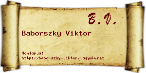 Baborszky Viktor névjegykártya