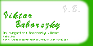 viktor baborszky business card